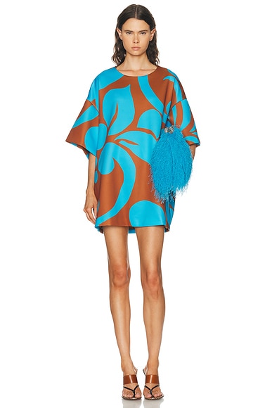 Dries Van Noten Dekkora Dress in Turquoise - Teal,Brown. M also in