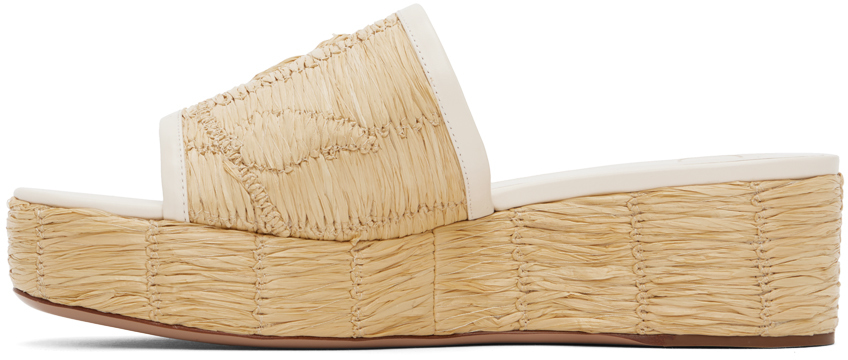 Valentino Garavani Beige Raffia Sandals