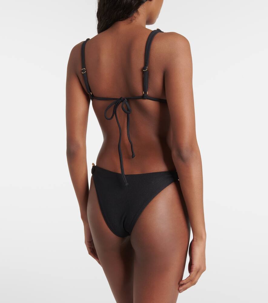 Same Embellished triangle bikini top