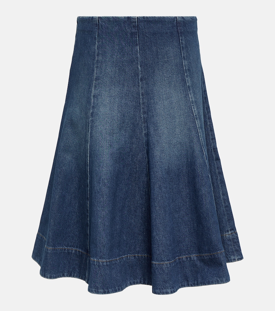 Lennox denim midi skirt