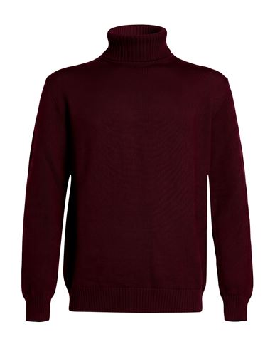 Man Turtleneck Plum Size XL Merino Wool