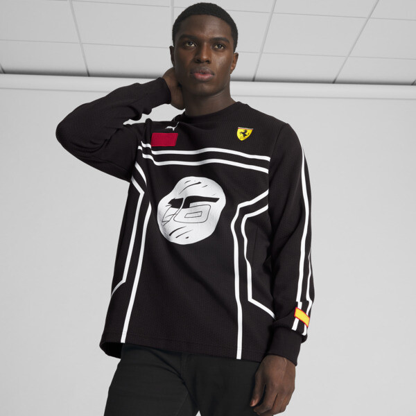 PUMA SCUDERIA FERRARI x JOSHUA VIDES Men's Mesh Shirt in Black