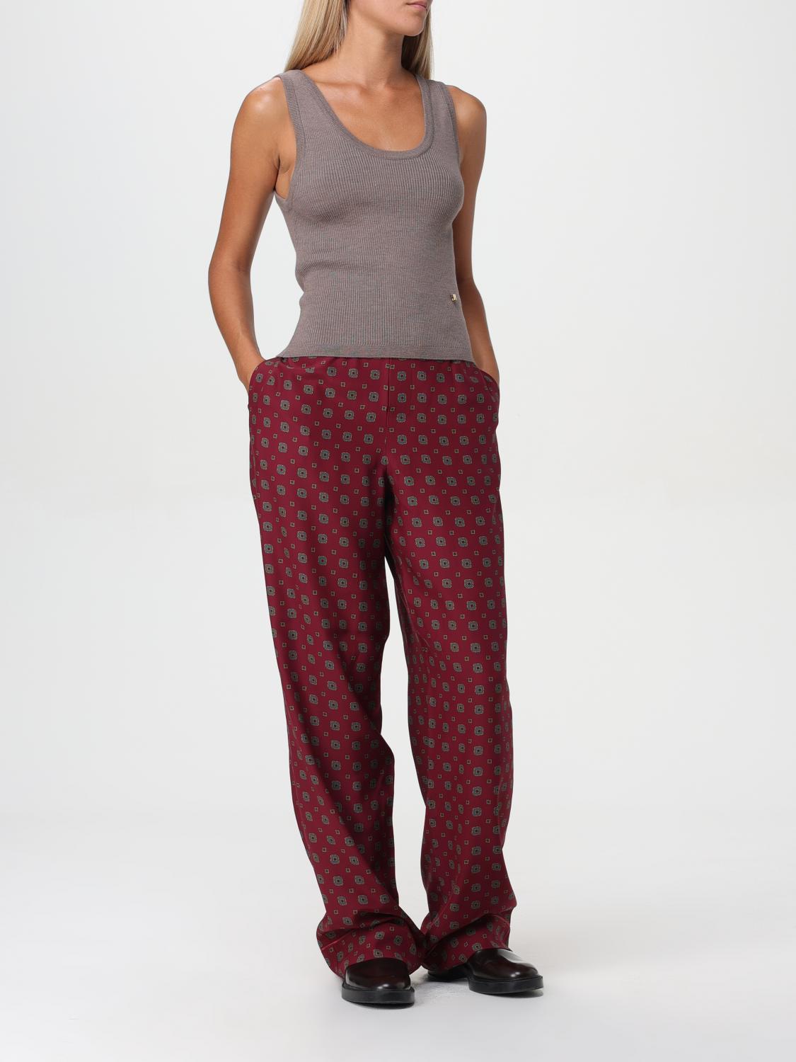 Pants Woman color Burgundy
