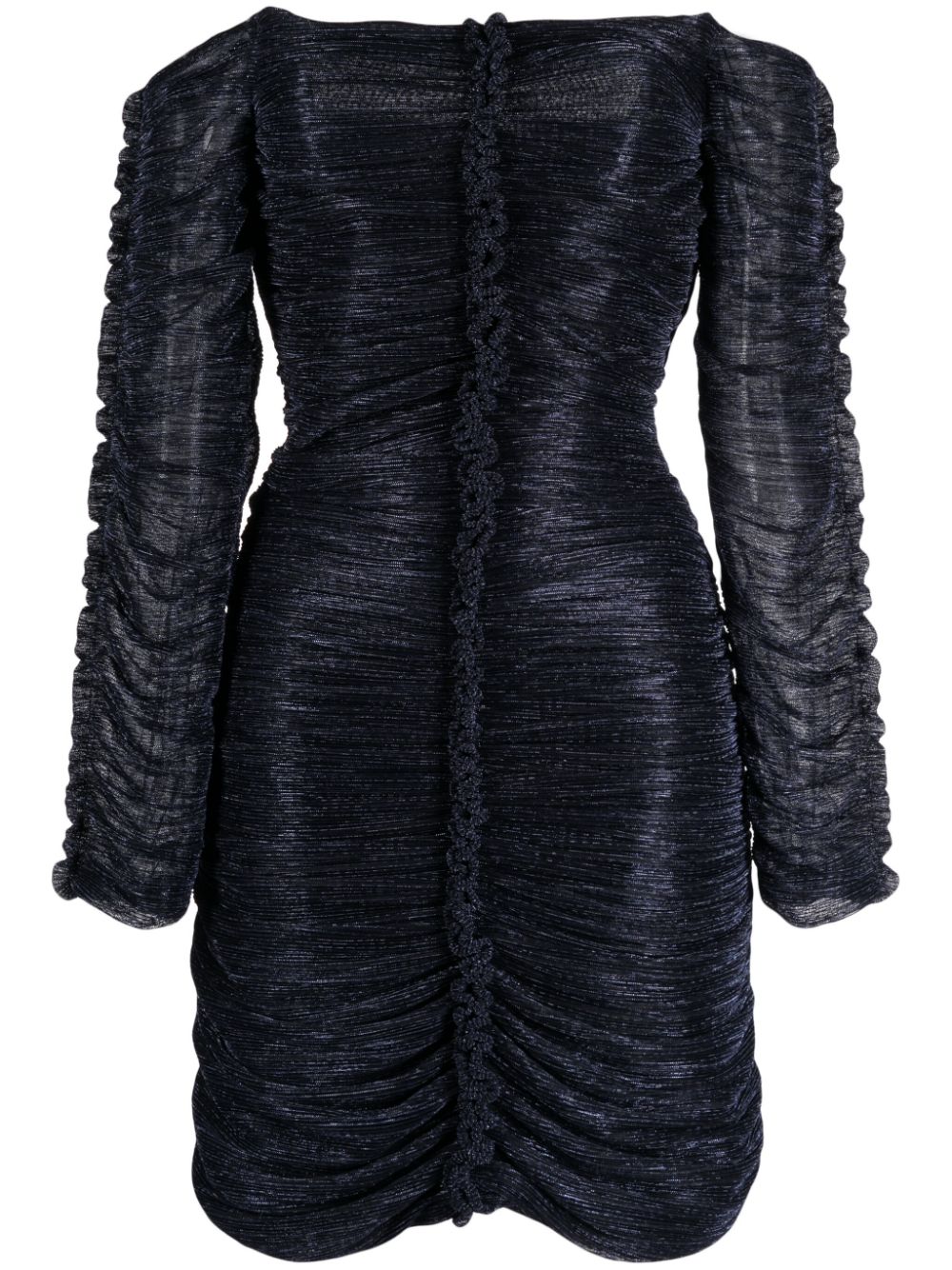 Off-shoulder ruched minidress - Blue
