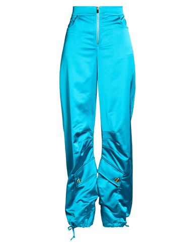 Woman Pants Turquoise Size M Polyester, Elastane