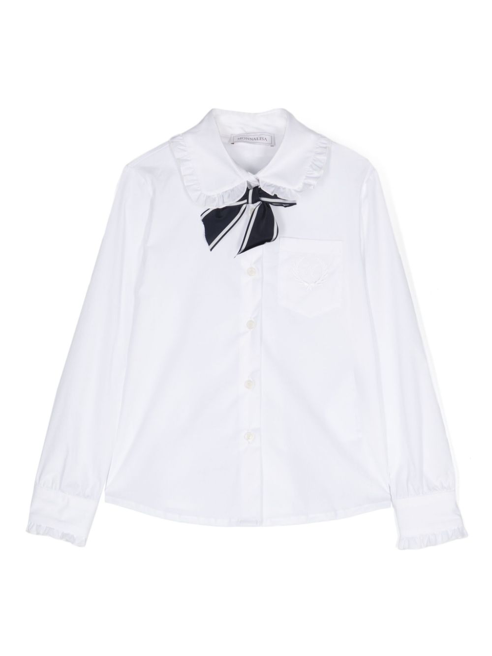 Bow-detail poplin shirt - White