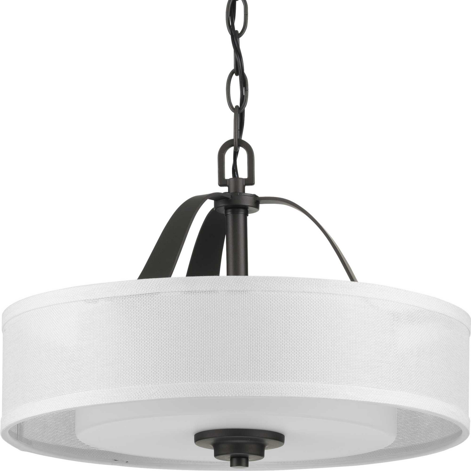 Graphite Two Light Semi Flush Convertible from the Kene Collection
