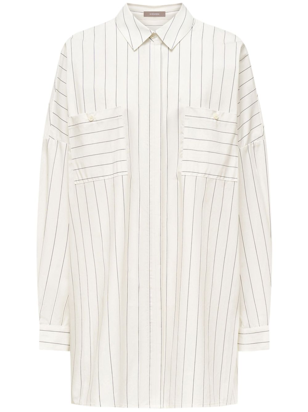 Striped long-sleeve shirt - White