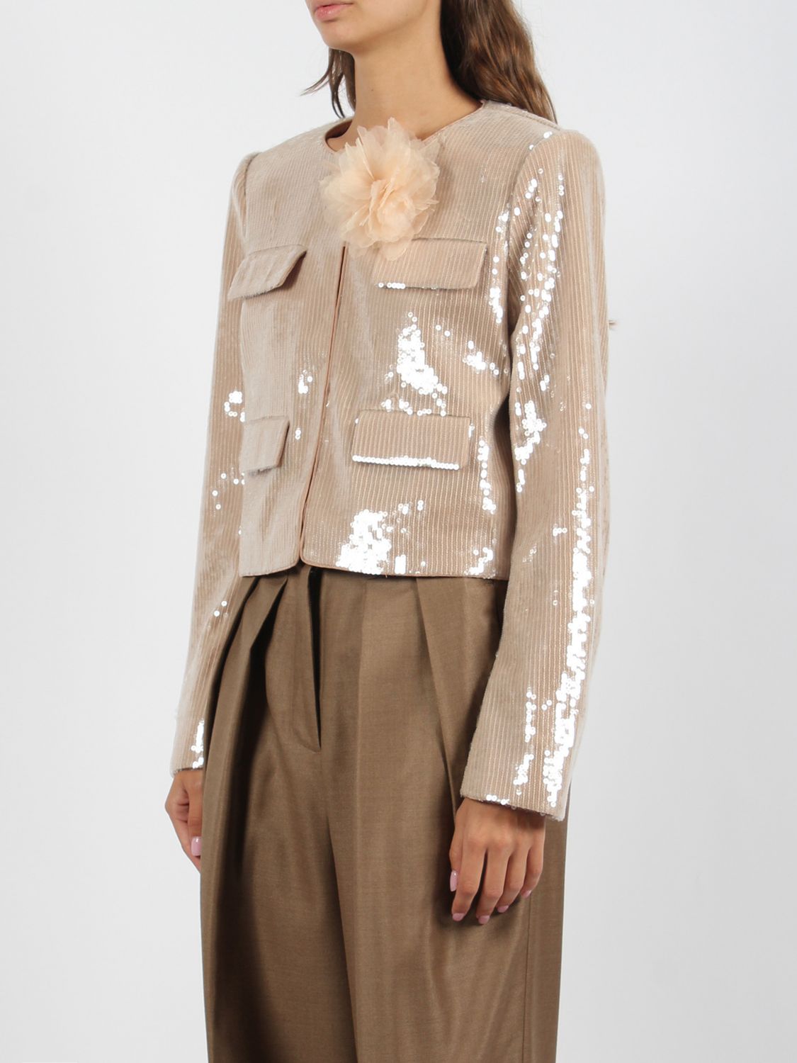 Sequinned jacket - Neutrals