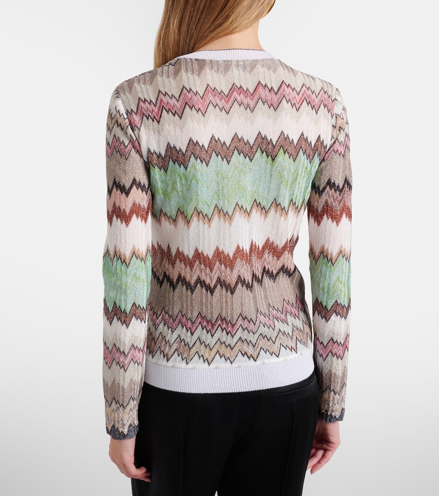 Zigzag lamé top