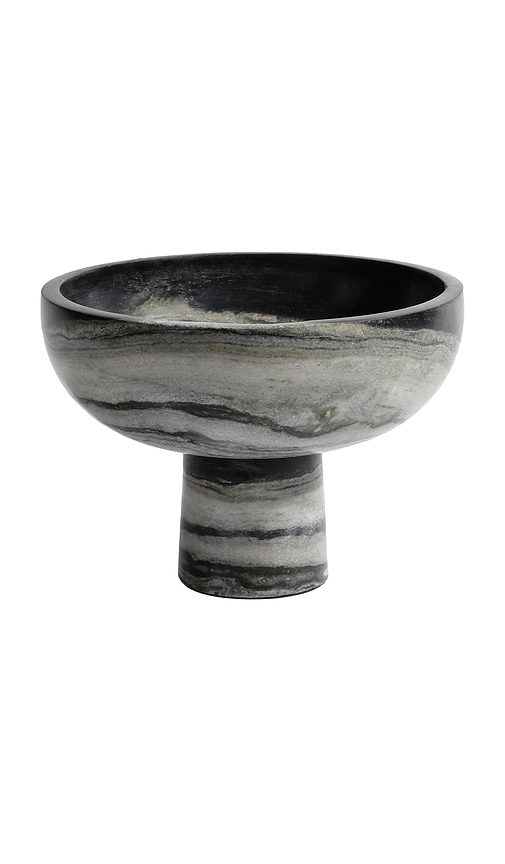 The Favorites Footed Bowl Black Panda Marble en Black,White