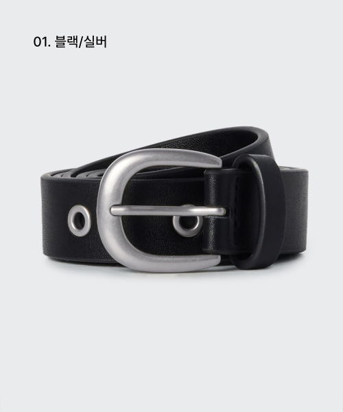 Synthetic Leather Eyelet Belt_25mm