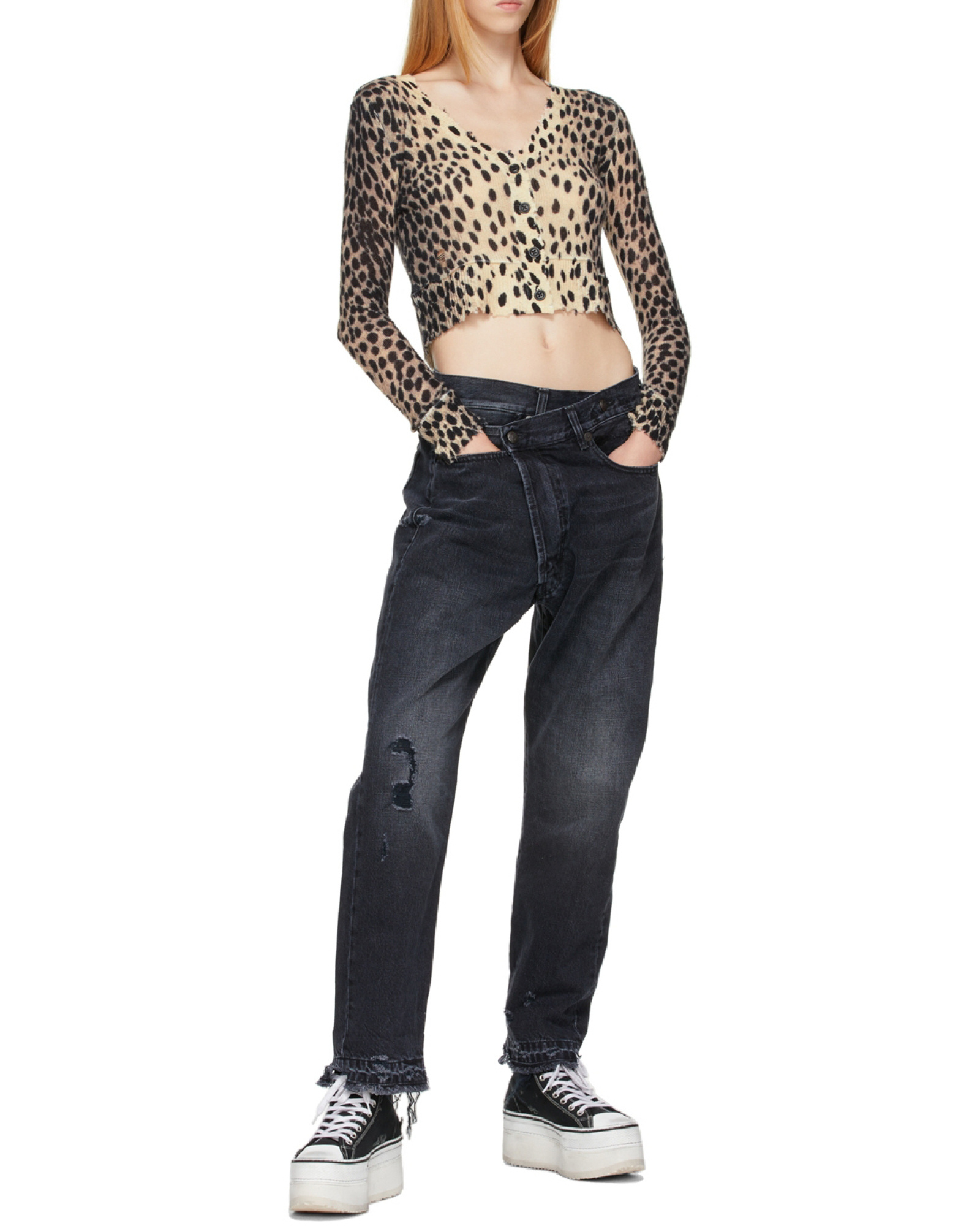 Crossover Cropped Jeans