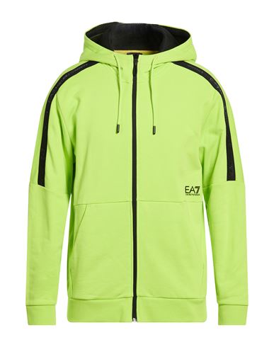 Man Sweatshirt Lime green Size XL Cotton, Polyester