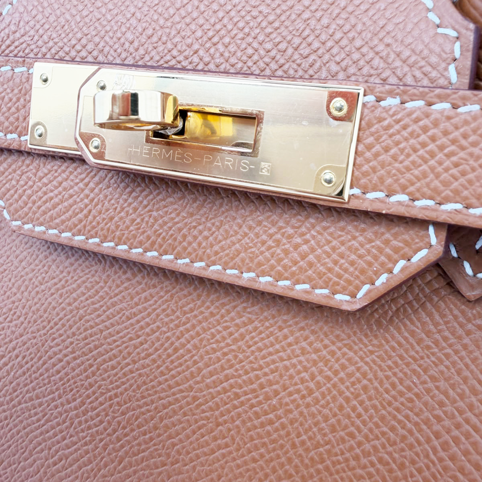 Hermes Pre-owned Womens Hermès Birkin 30 Gold Hardware in Brown Togo Leather - Mocha Calf Leather - One