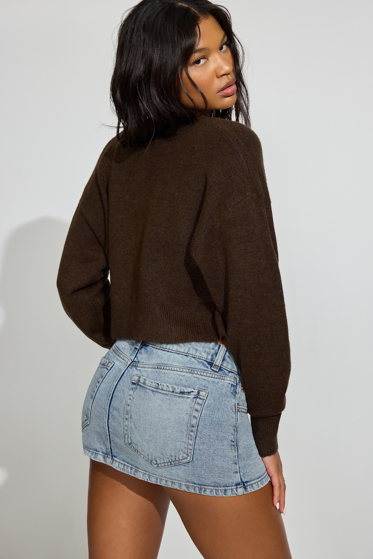Renee Spongy Cropped Cardigan