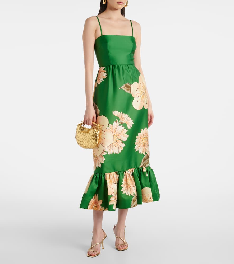 Alémais Sage floral midi dress