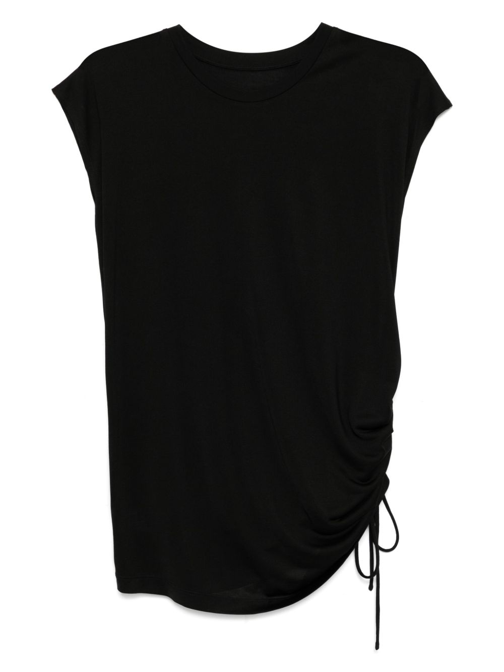 LESS Asymmetric silk vest - Black