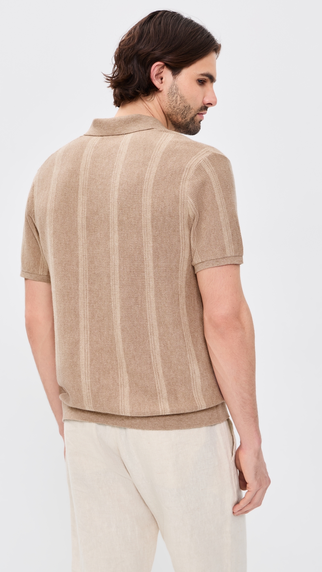 Liam Sweater Polo Driftwood Stripe