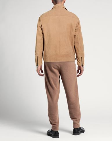Man Jacket Camel Size 40 Leather