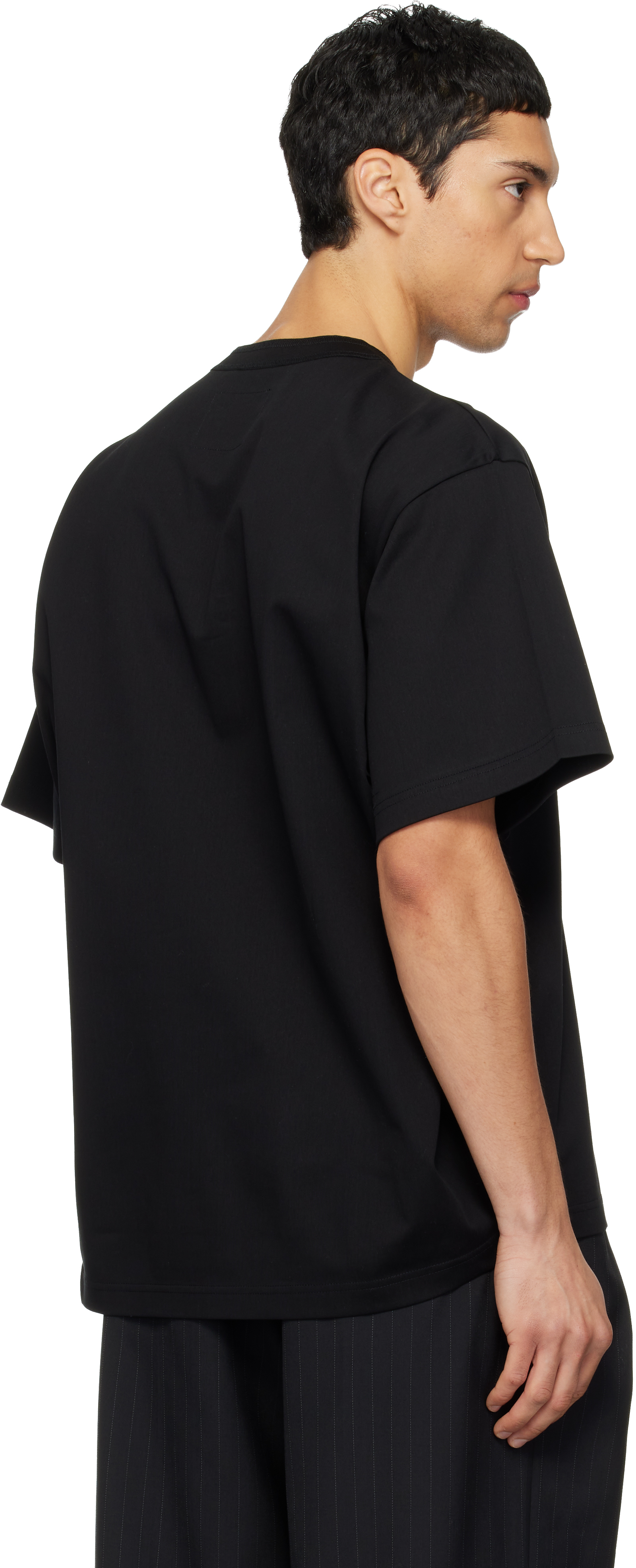 Black Cotton Jersey T-shirt