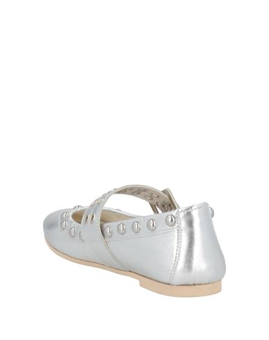 Woman Ballet flats Silver Size 5 Leather