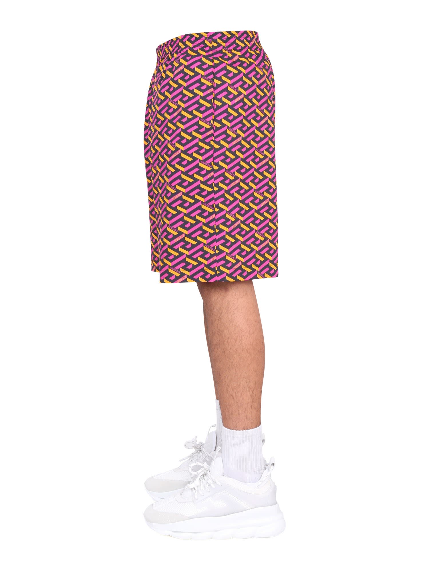 Logo geometric swim shorts