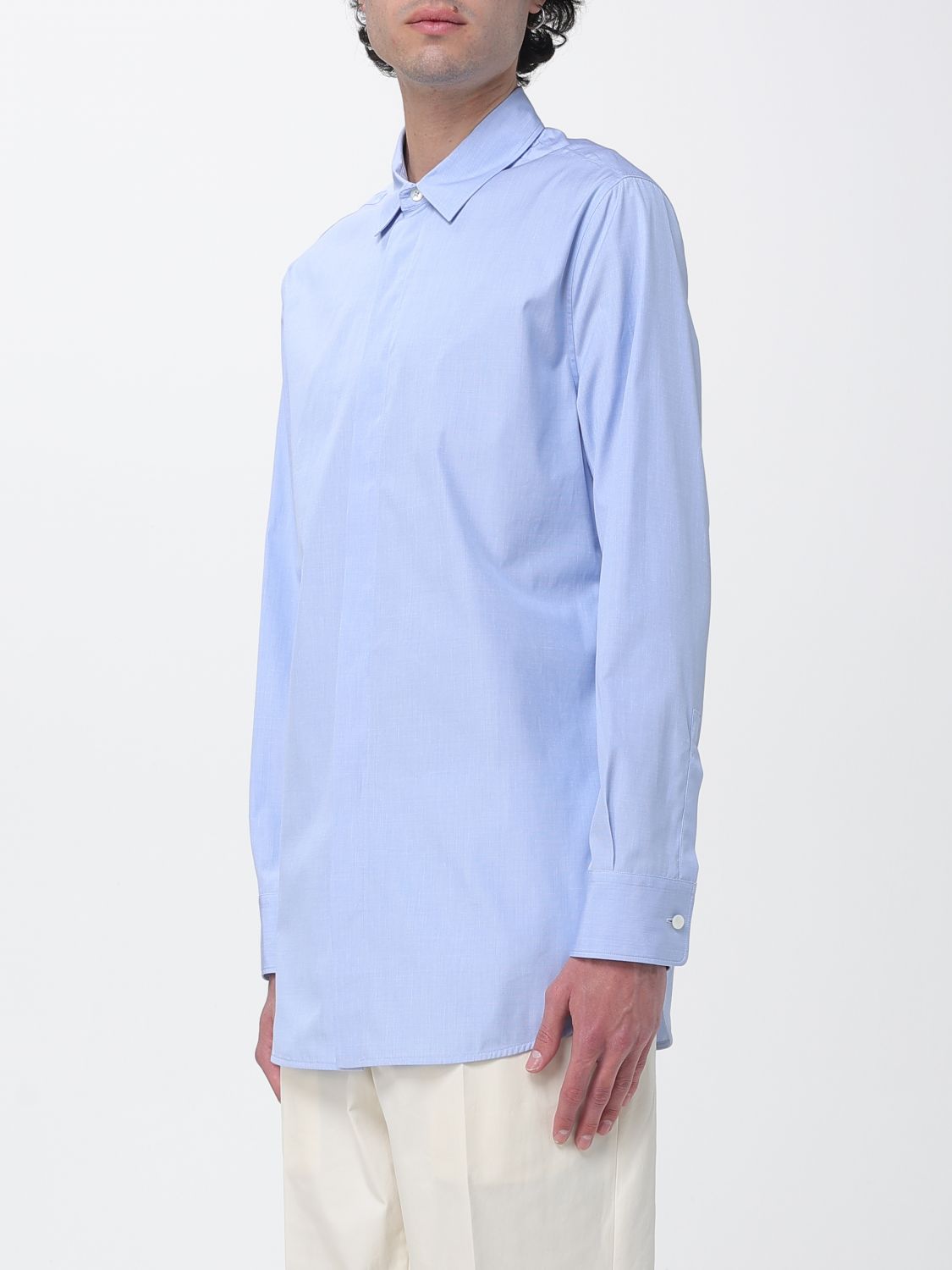Shirt Men color Gnawed Blue