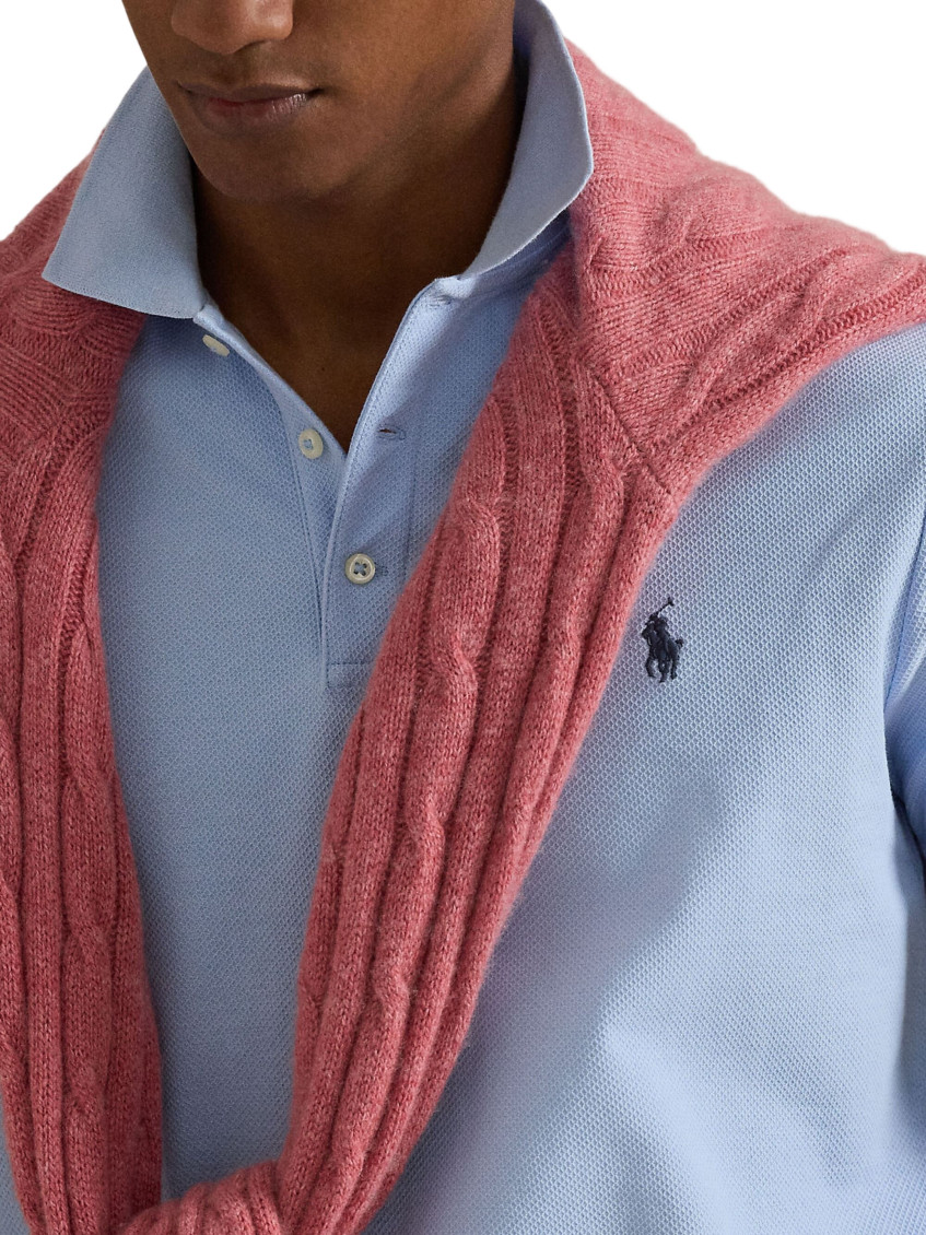 Blue Shirt Collar Polo