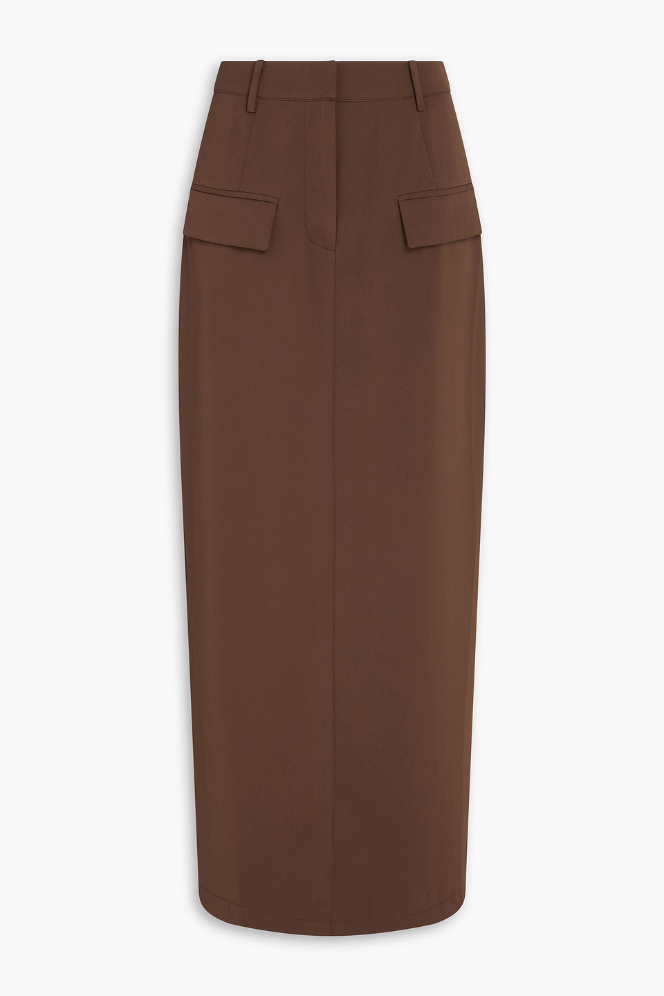 Twill maxi skirt - Brown - S