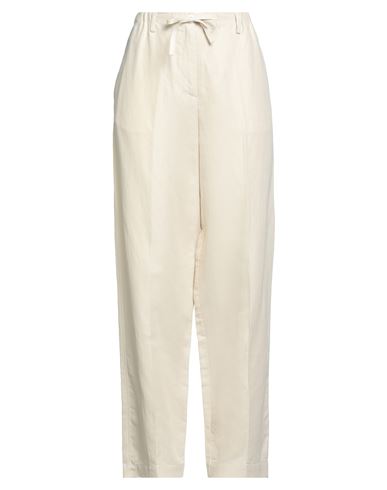 Pomandère Woman Pants Beige Size 6 Cotton, Linen