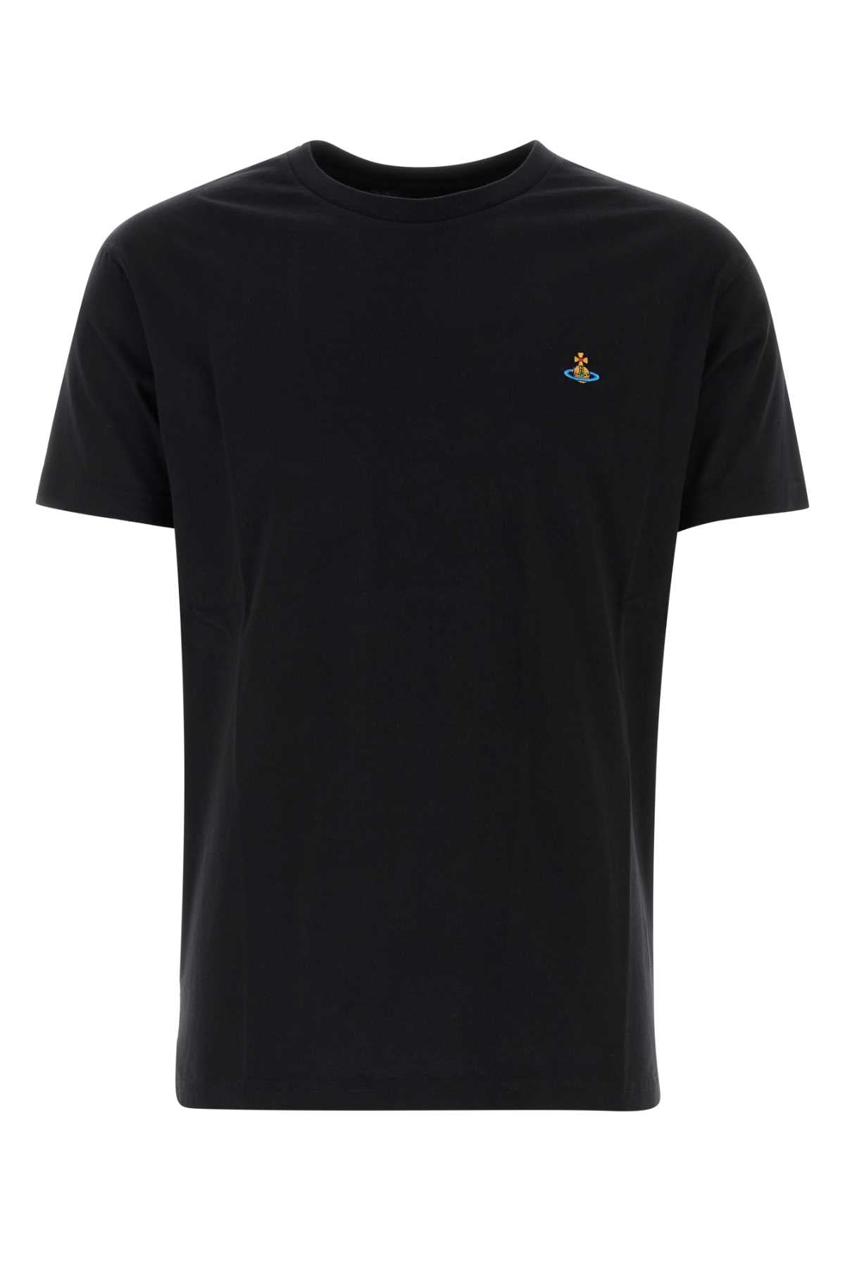 Multicolor Orb Embroidered T-Shirt — Black