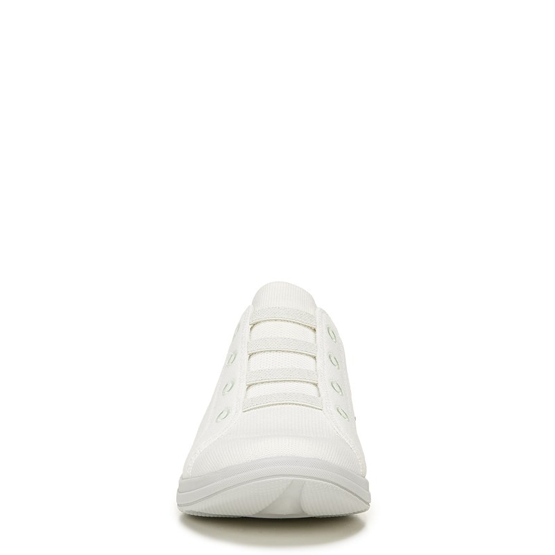 Women's Golden Knit Slip On Sneakers (Brilliant White)