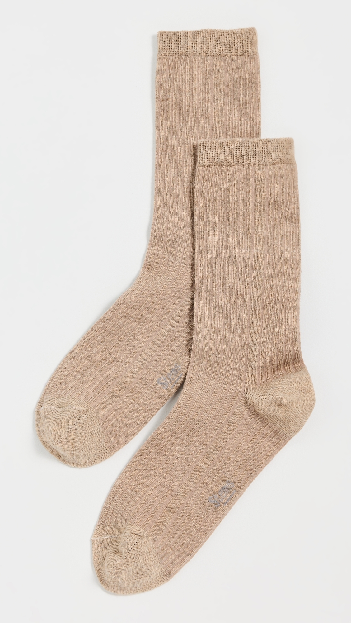 Cotton Cashmere Crew Socks Red One Size
