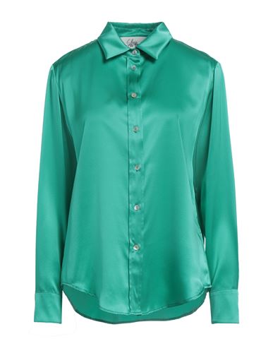 Sleep No More Woman Shirt Emerald green Size S Silk