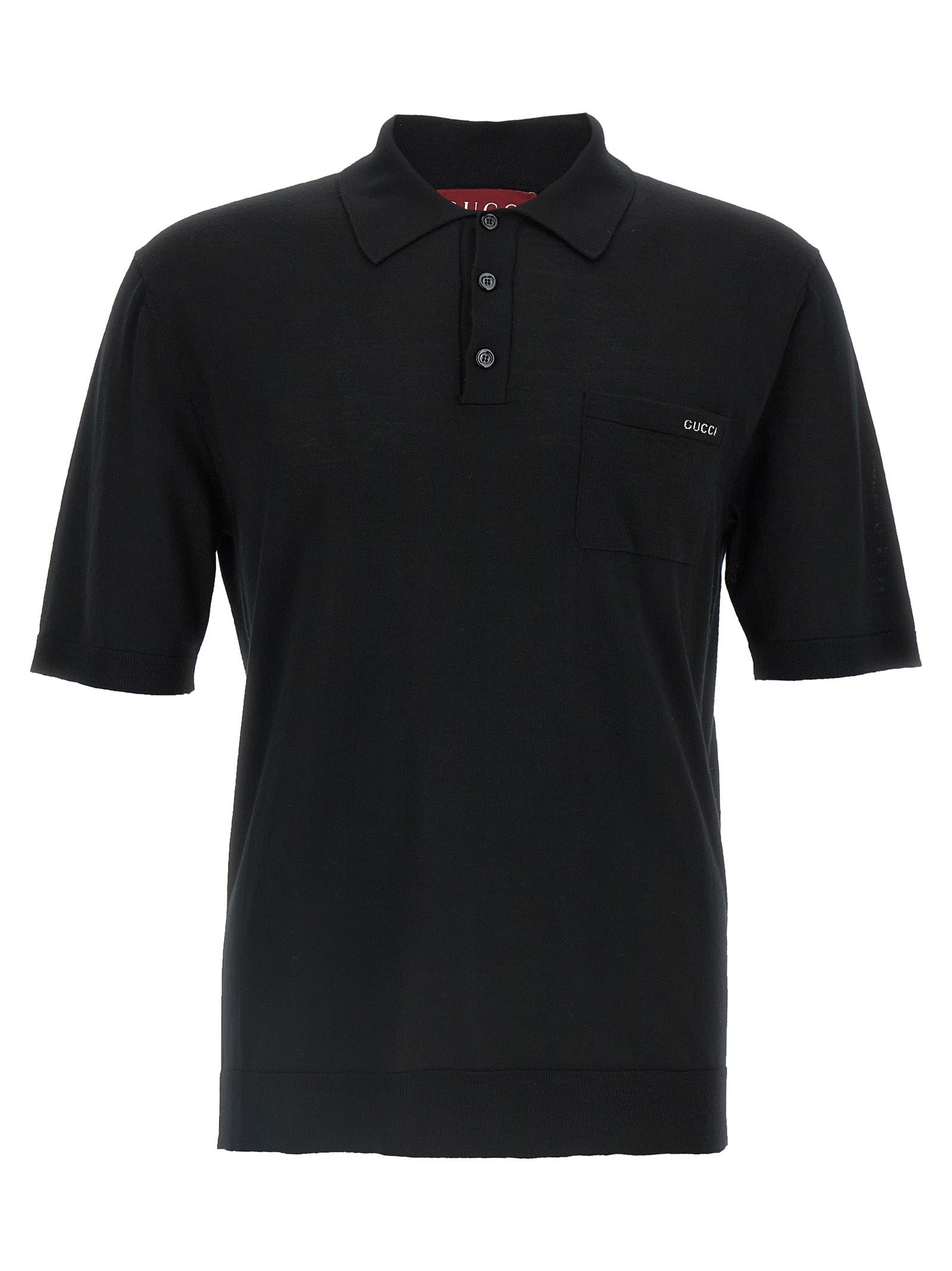 Wool Polo Shirt — Black