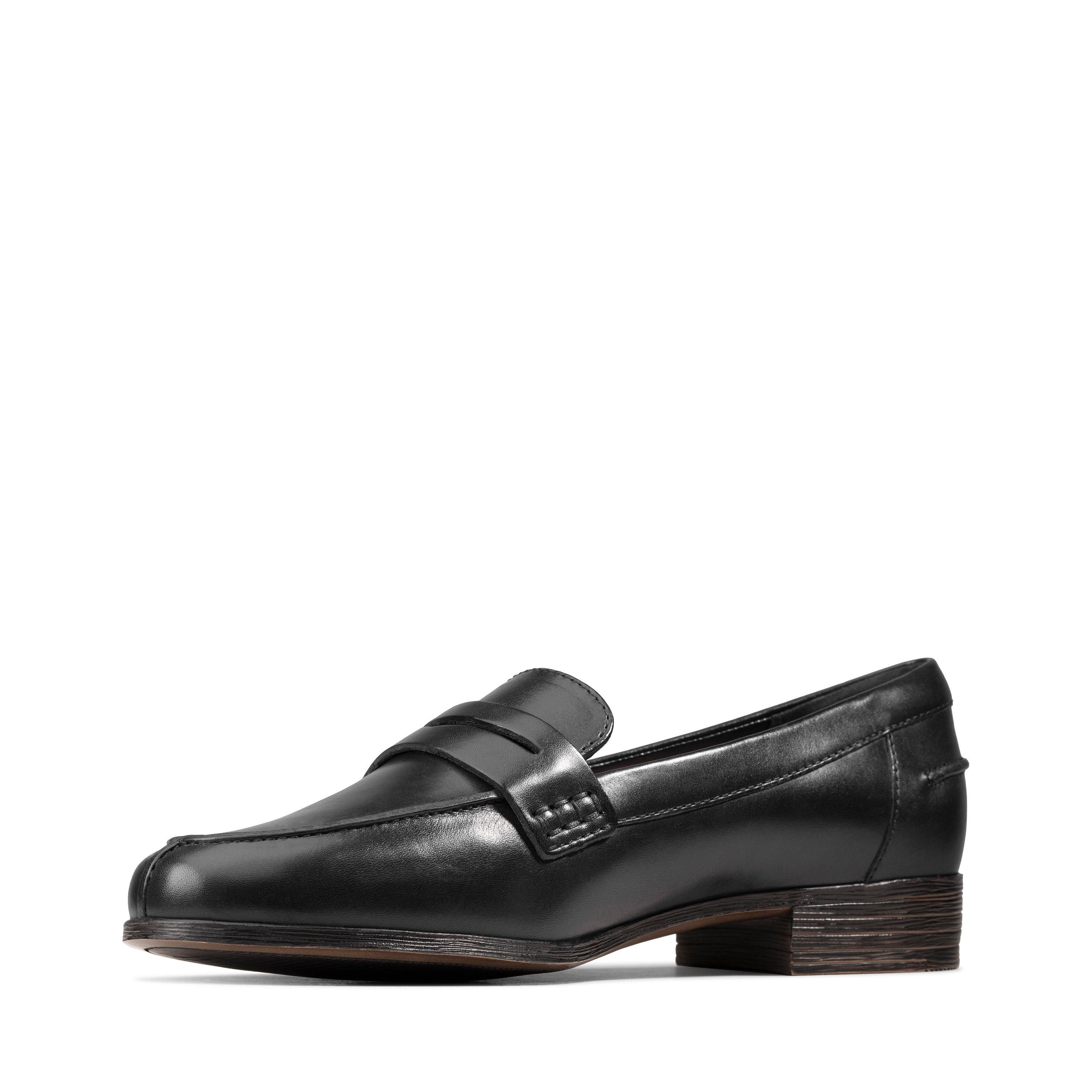 Clarks Hamble Loafer Black Leather Loafers,slip On