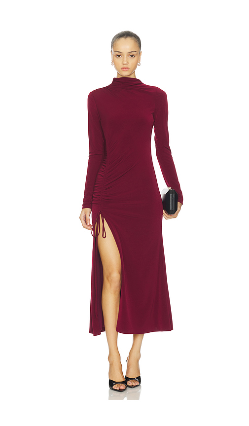 Katie May Sonnet Dress in Burgundy. XS. Also in