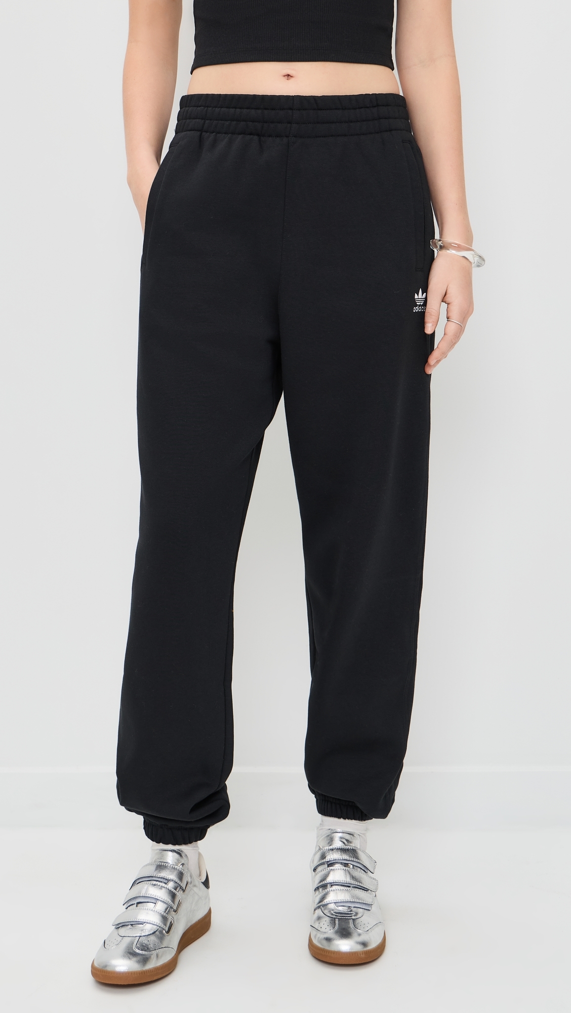 Essentials Loose Fleece Joggers Black