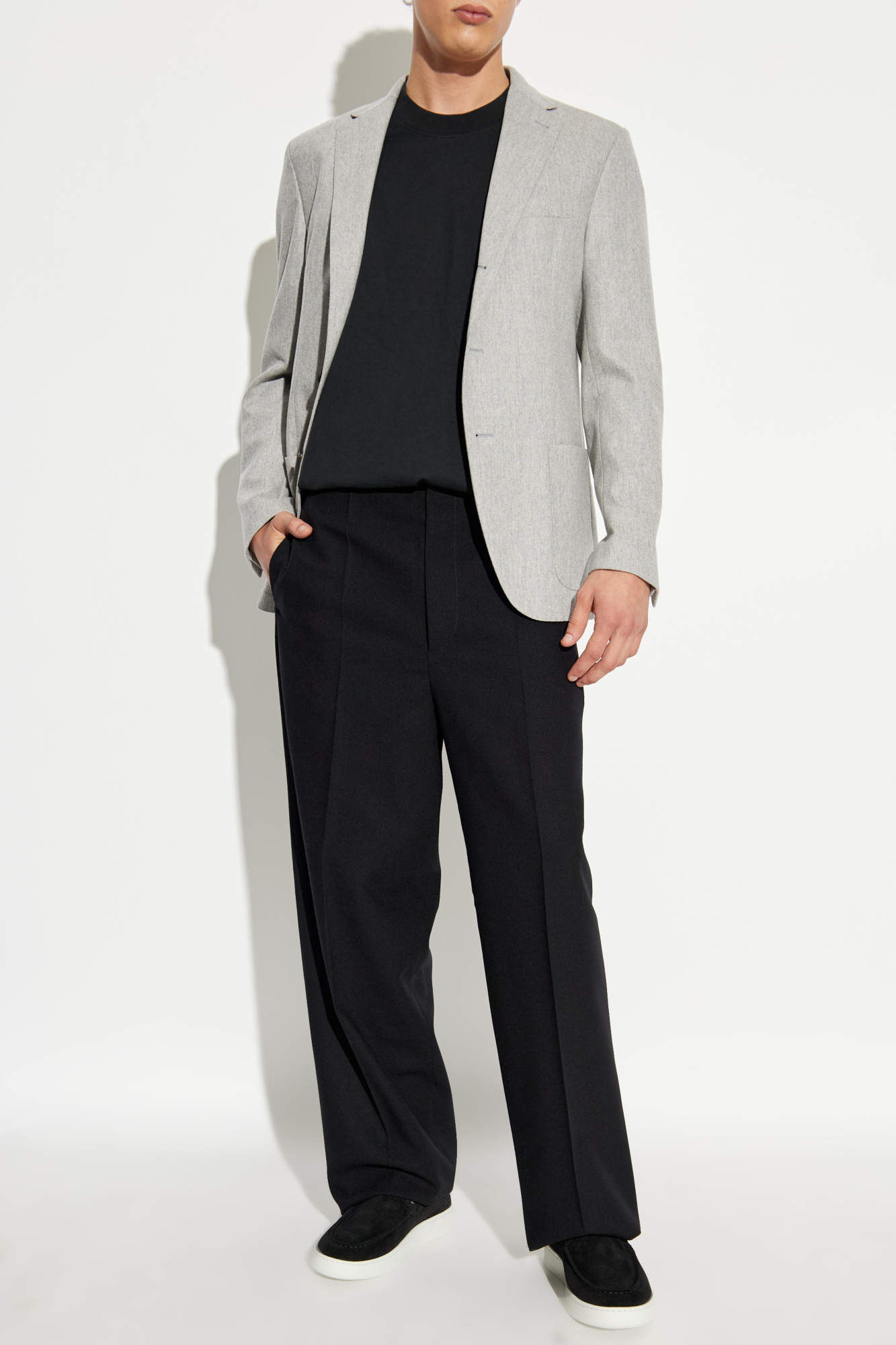 Wool Blazer, Men's, Grey