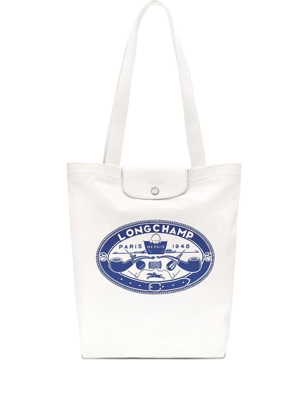 Medium Le Pliage tote bag - White