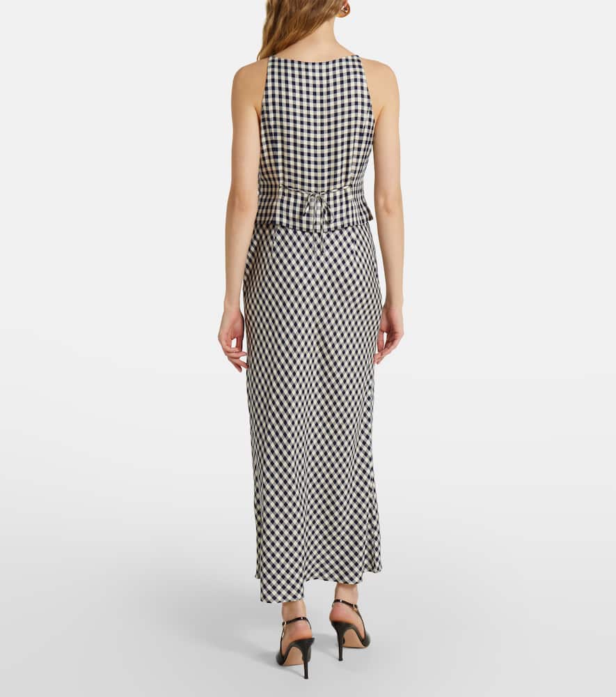 Kimmy checked maxi dress
