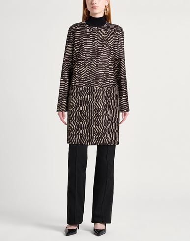 Woman Overcoat & Trench Coat Black Size 10 Polyester, Viscose
