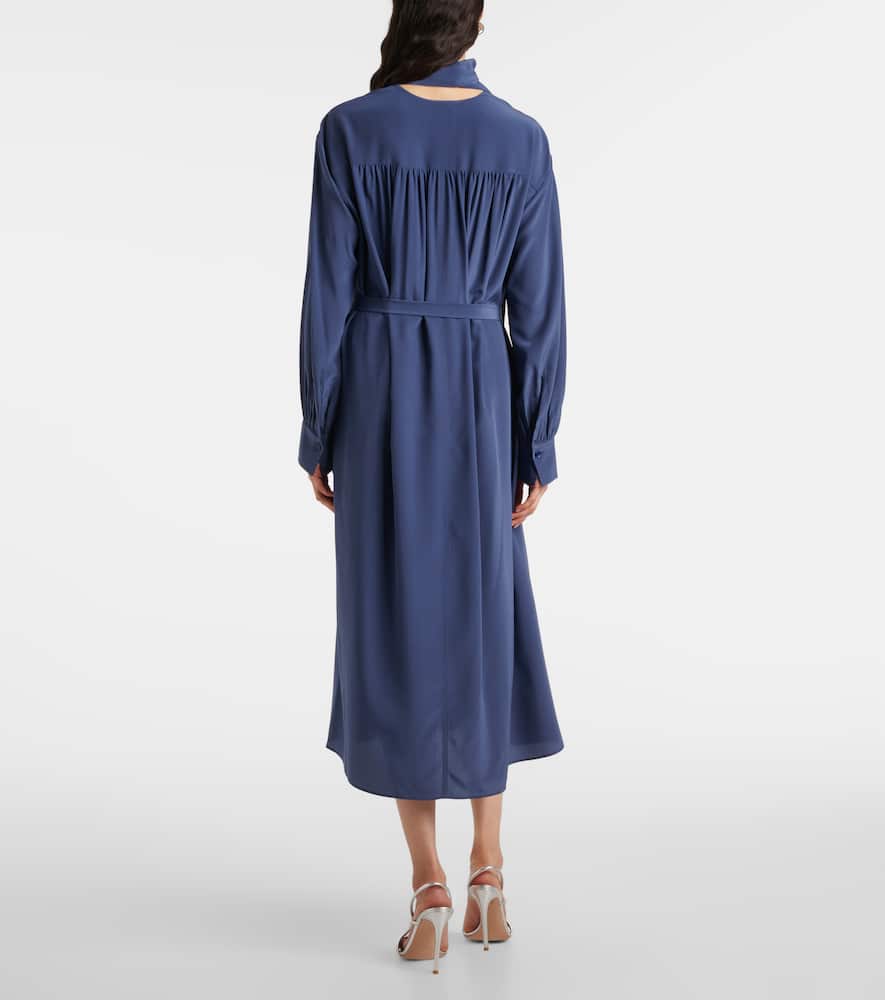 Bolero silk crêpe de chine midi dress