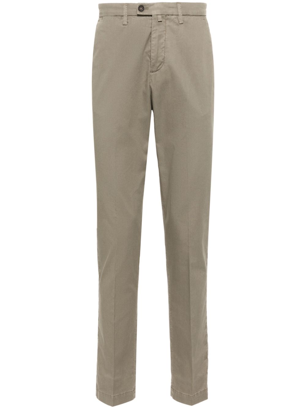 Tapered-leg stretch-cotton chinos - Green