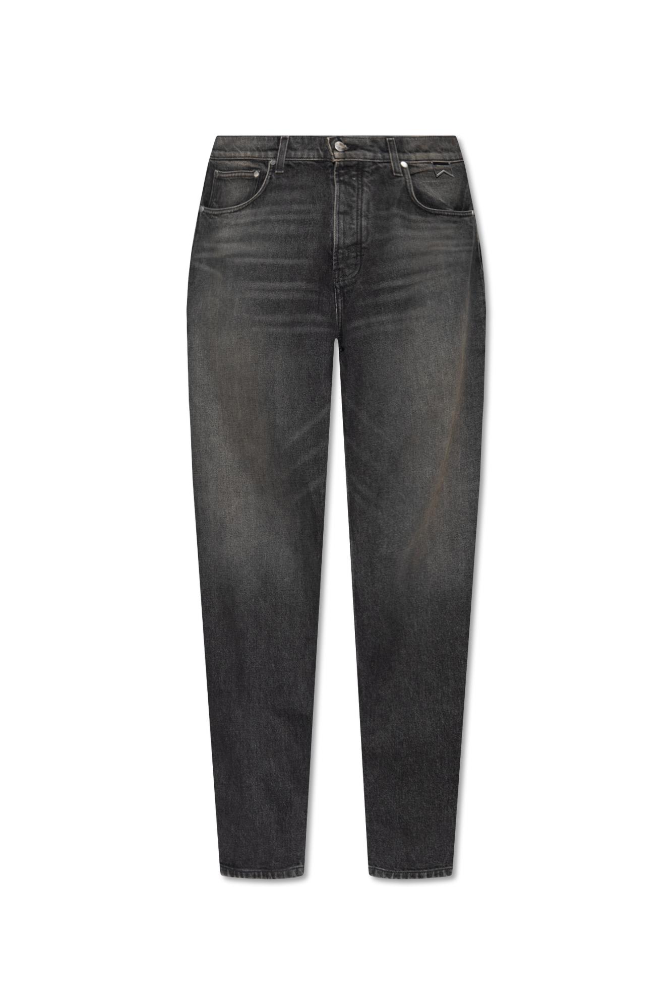 Mid-rise wide-leg jeans - Black