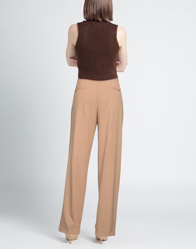 Woman Pants Camel Size 10 Polyester, Virgin Wool, Elastane
