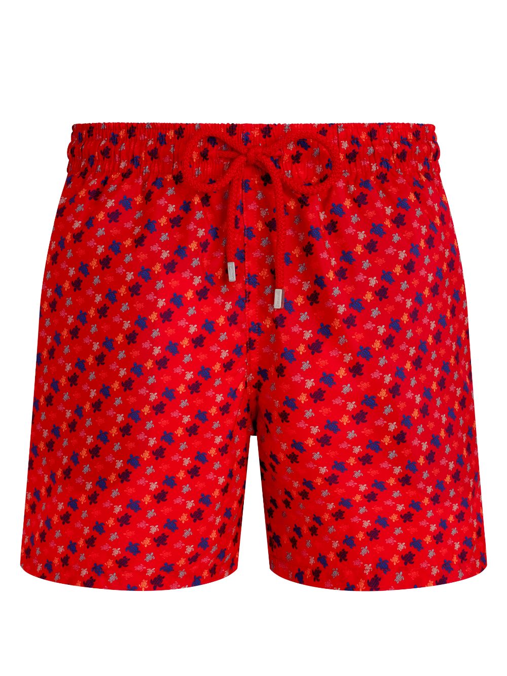 Turtle-print swim shorts - Red