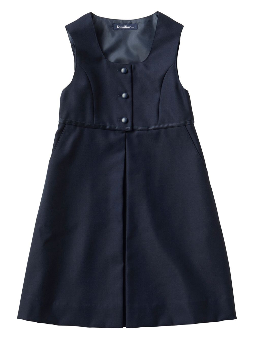 Sleeveless wool midi dress - Blue