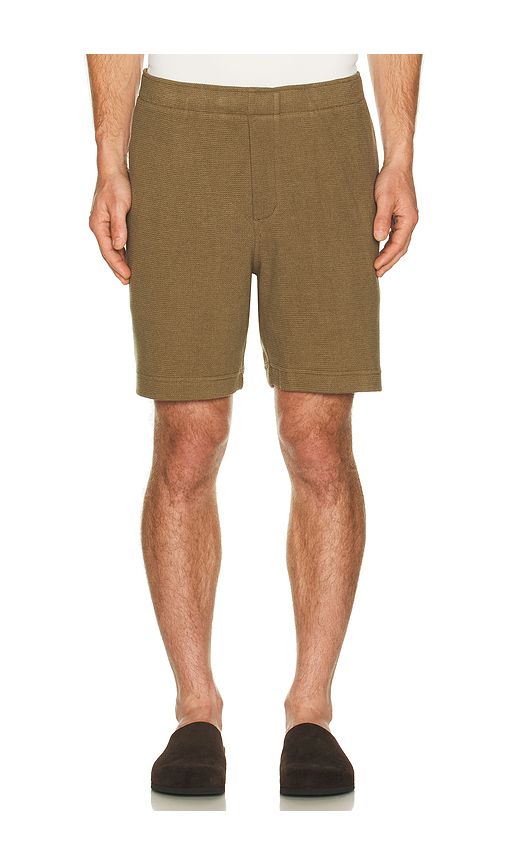 Vince Boucle Elastic Waist Short in Olive. L. Also in M, S, XL/1X, XXL/2X